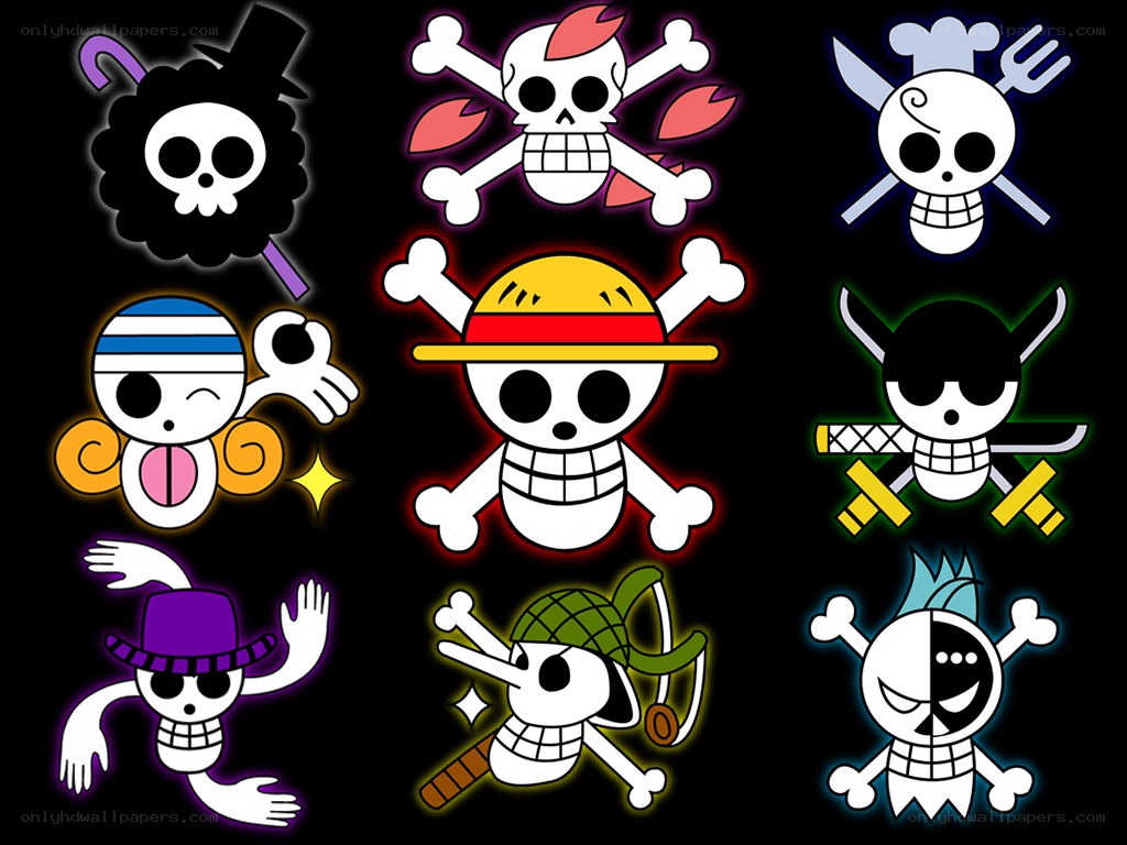 One Piece crew Jolly Rogers