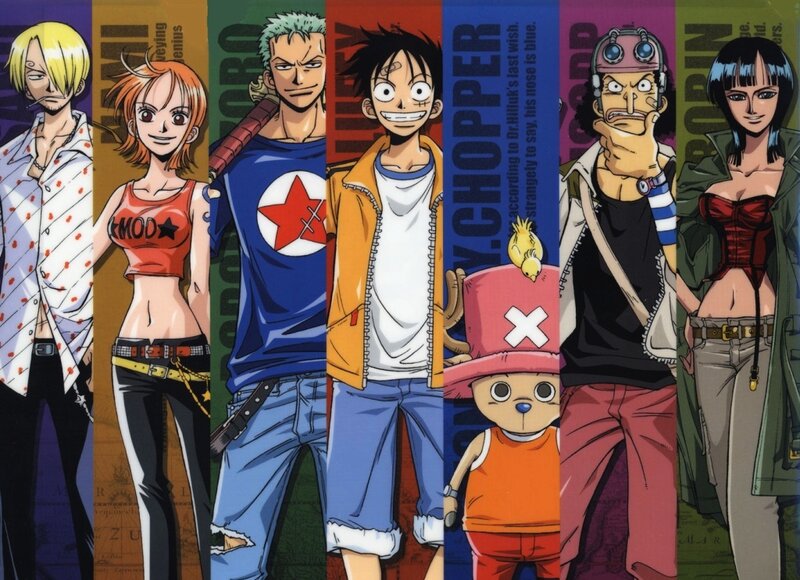 One Piece Crew Members — Blue, Adventurous
