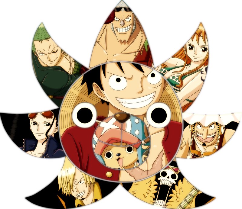 One Piece Crew Members — Yellow, Energetic