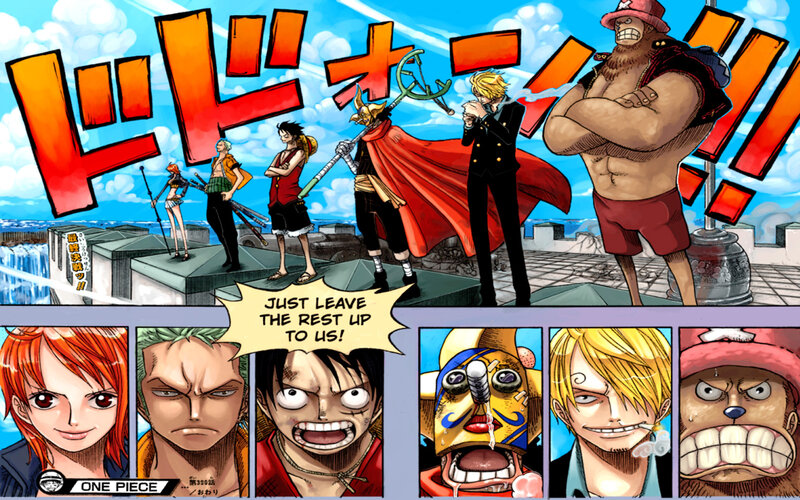 One Piece Crew on a Ship — Blue, Dramatic