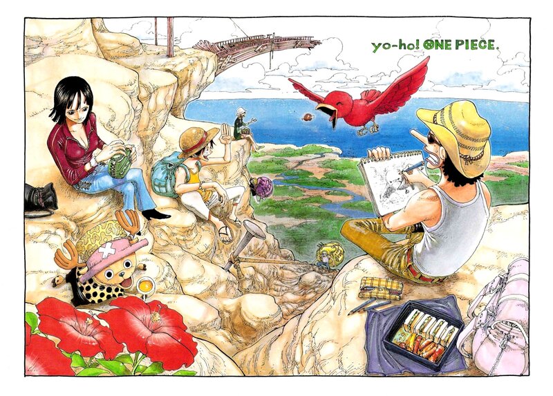 One Piece Crew on Cliff