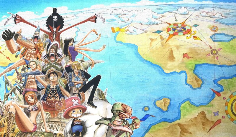 One Piece Crew on Ship — Blue