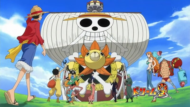 One Piece crew on the Going Merry