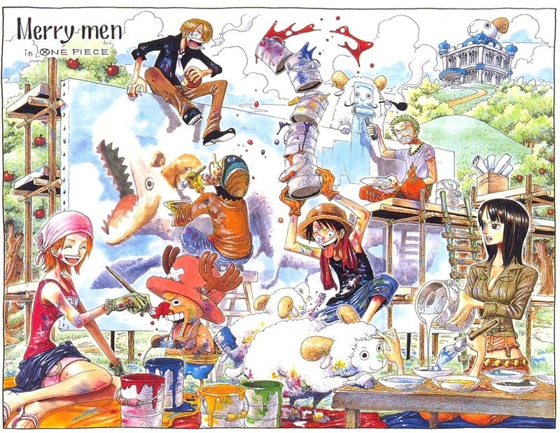 One Piece Crew Painting — Blue