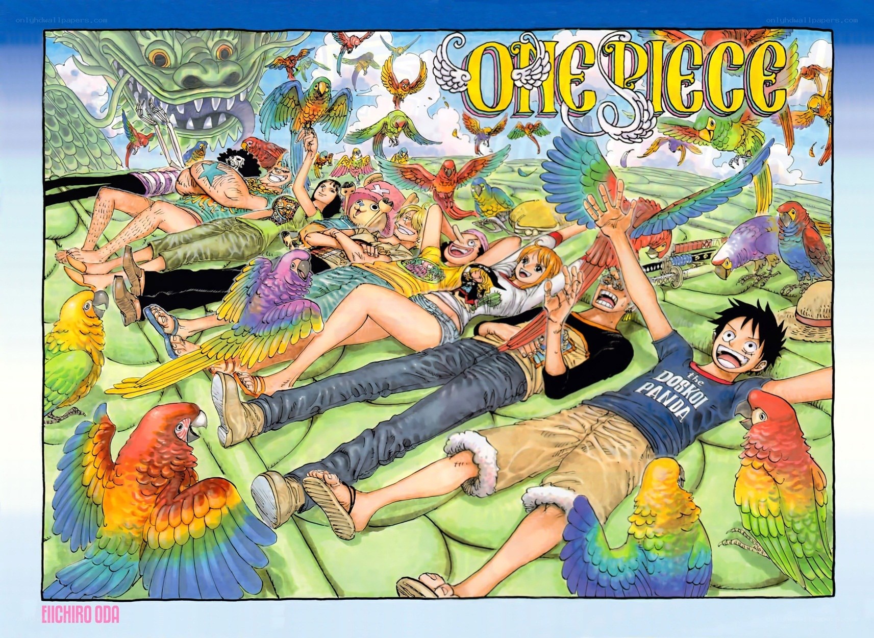 One Piece crew relaxation