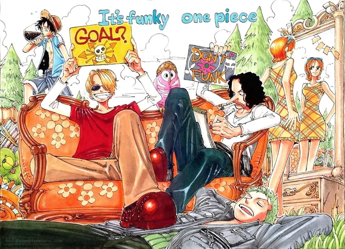 One Piece crew relaxing