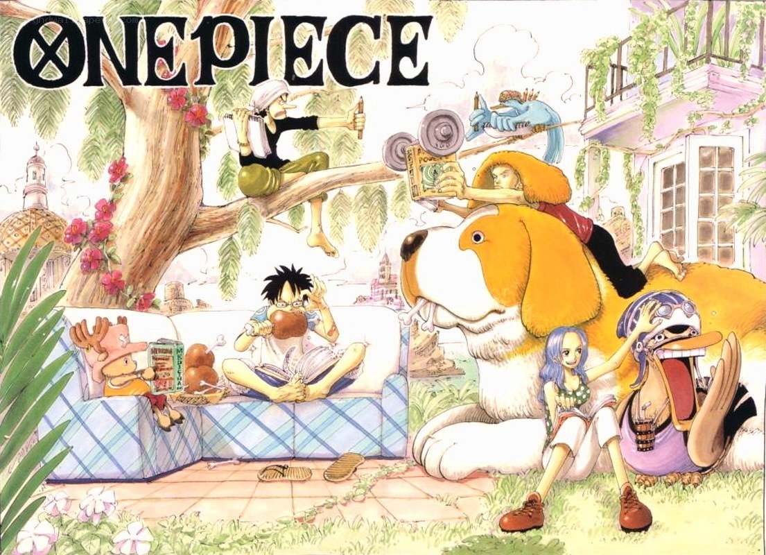 One Piece crew relaxing