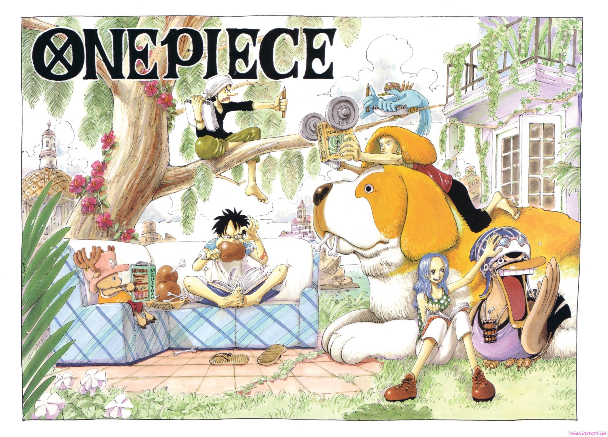 One Piece crew relaxing