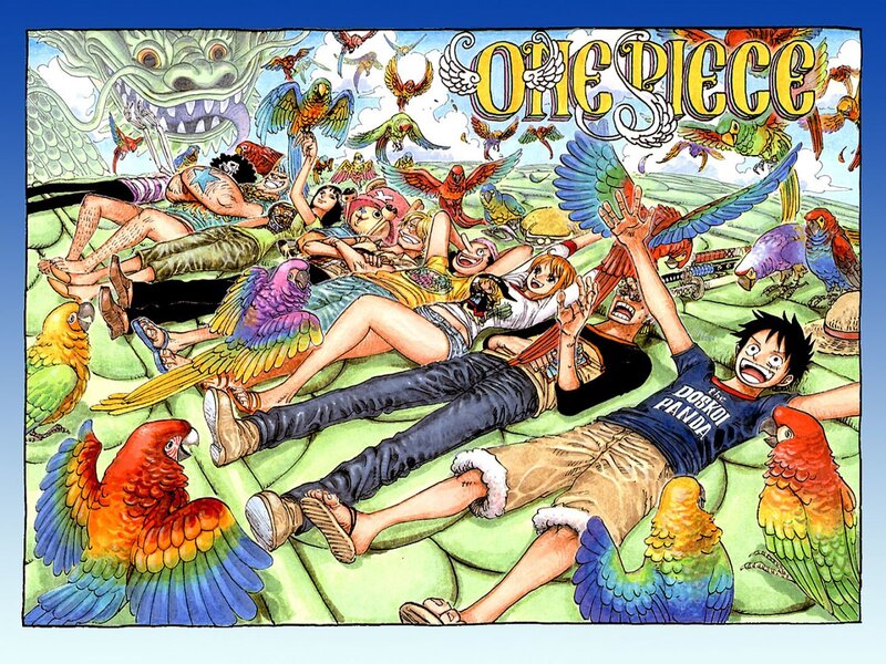 One Piece crew relaxing
