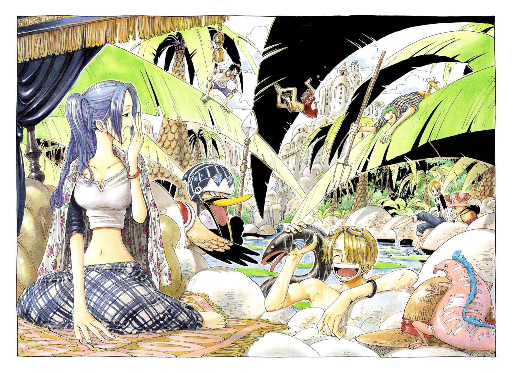One Piece crew relaxing