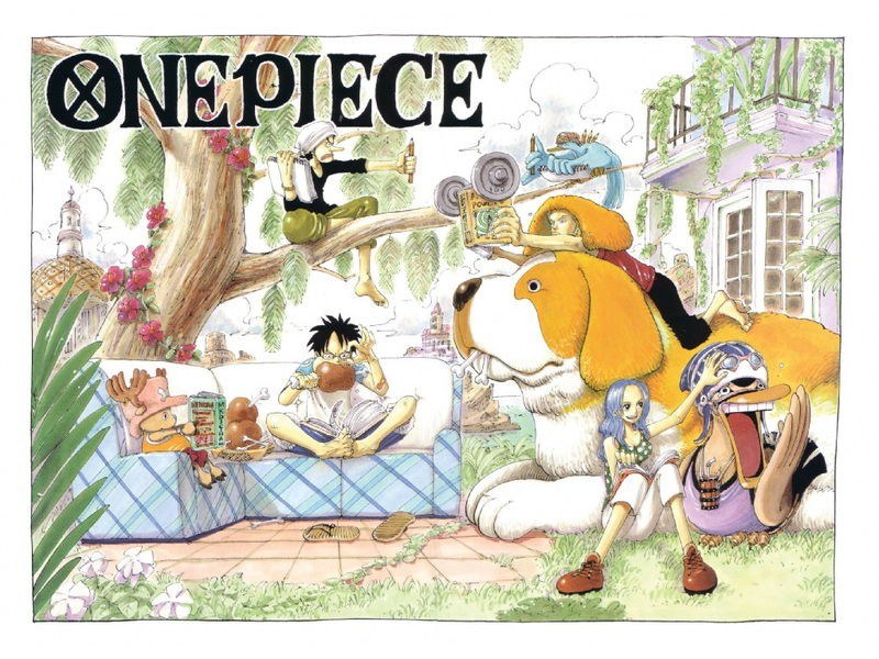 One Piece crew relaxing