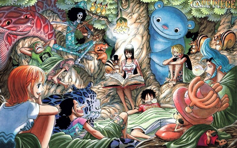 One Piece Crew Resting — Green