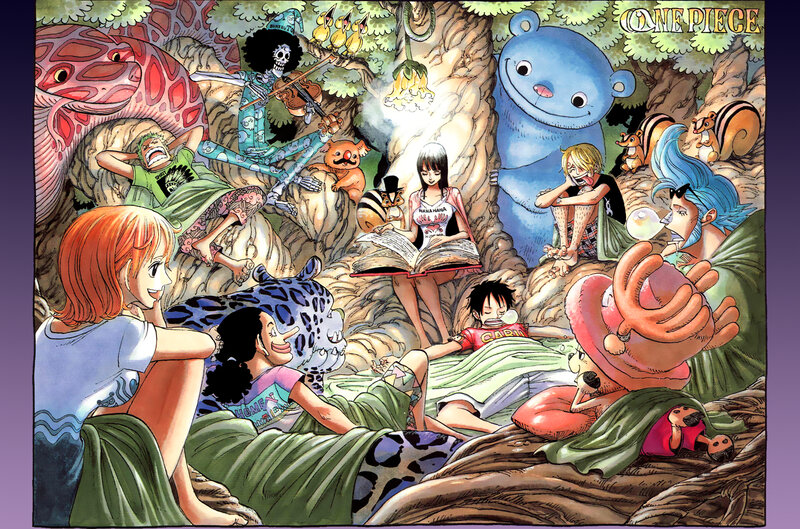 One Piece crew resting
