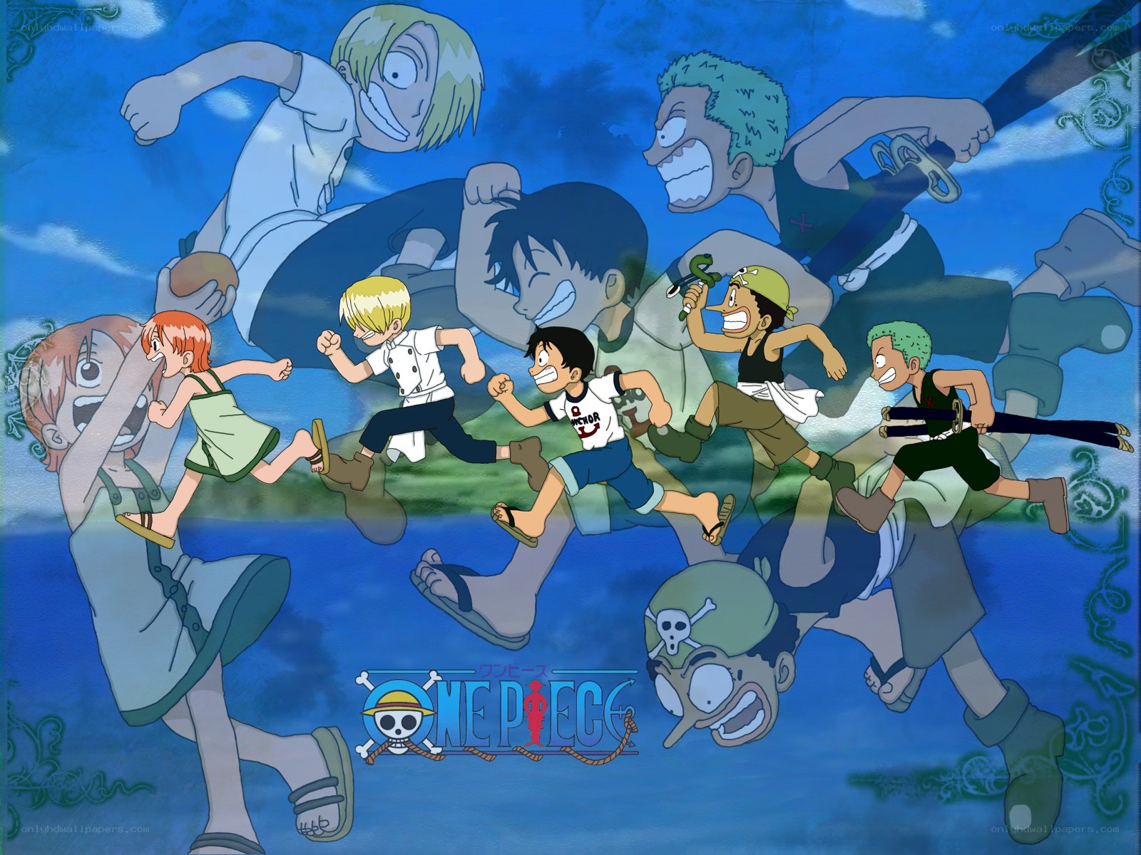 One Piece crew running