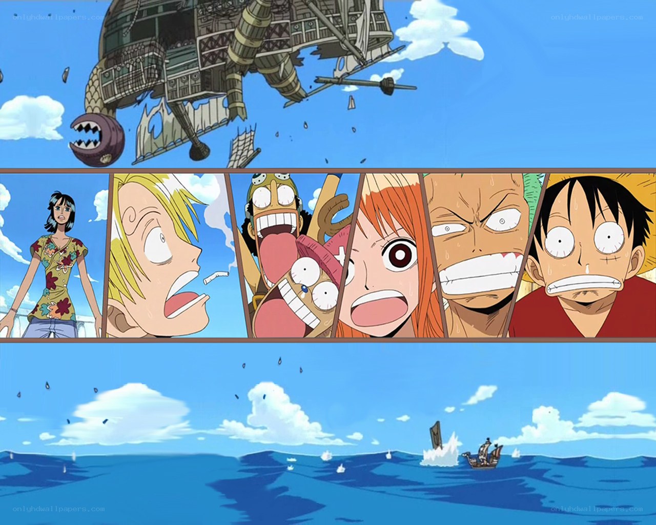 One Piece crew shocked by ship destruction