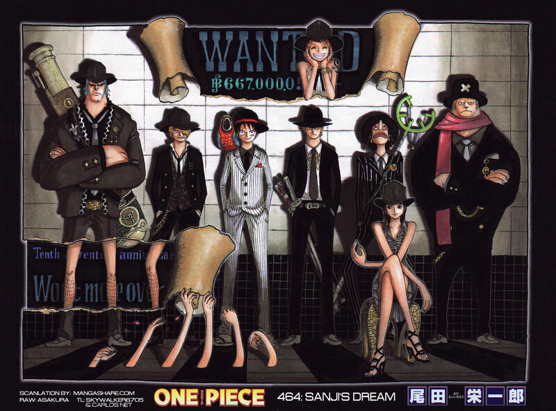 One Piece crew wanted poster