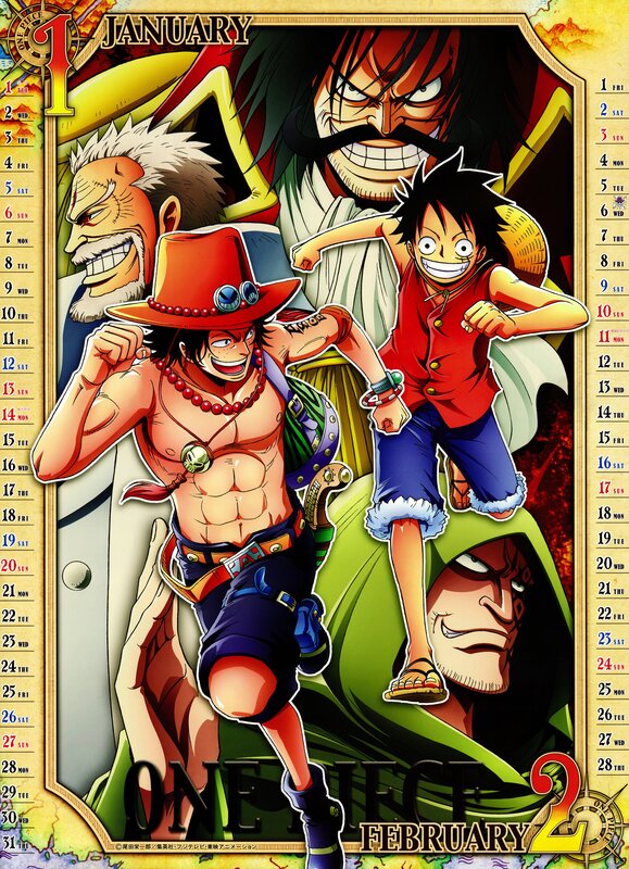 One Piece January calendar