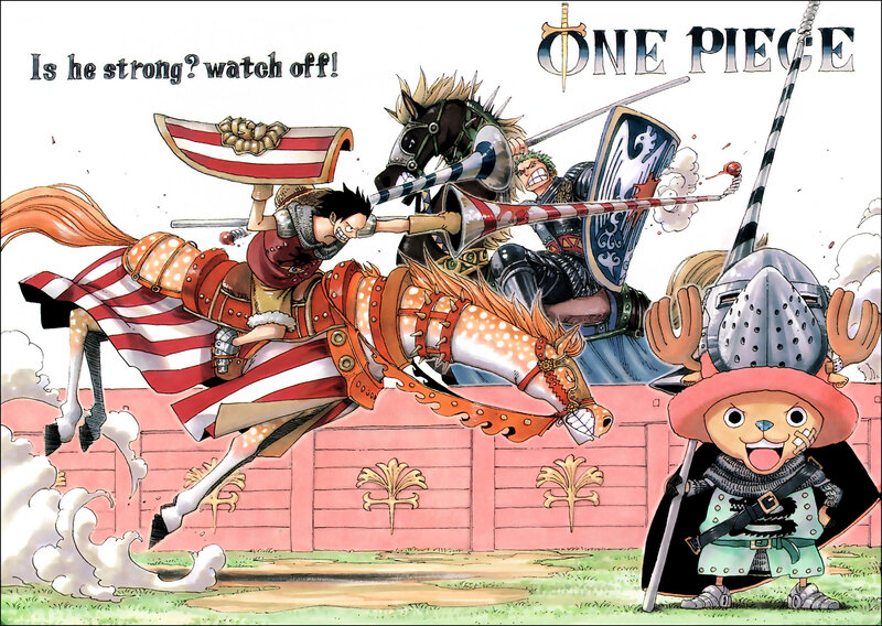 One Piece jousting scene