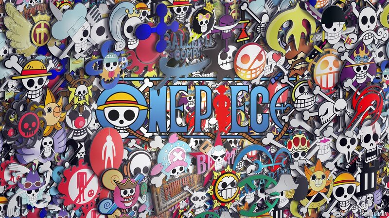 One Piece Logo Collage