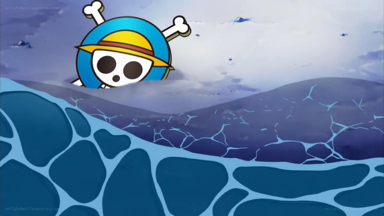 One Piece logo in water