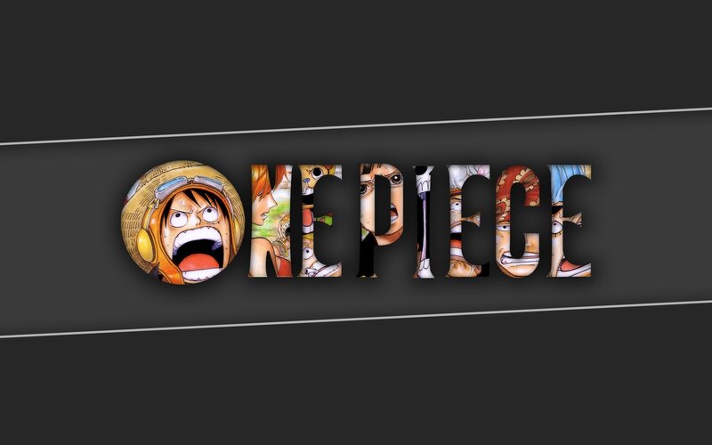 One Piece Logo with Characters