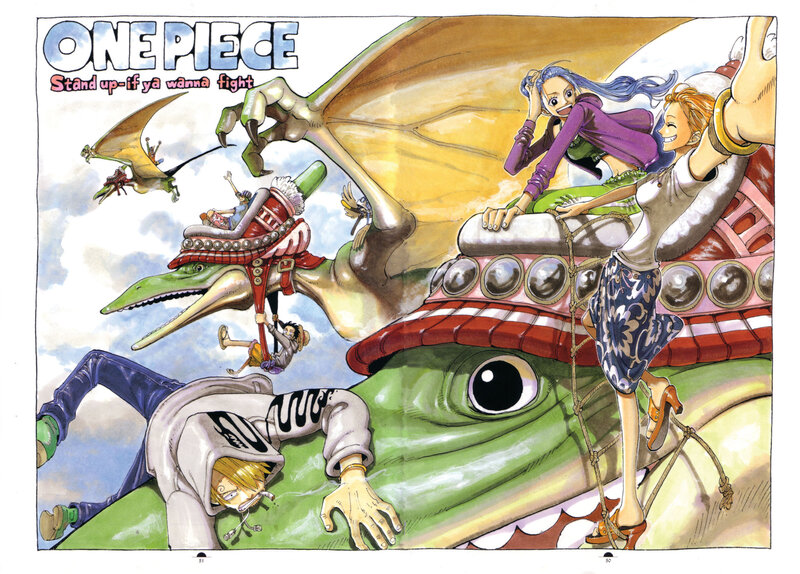 One Piece manga action scene