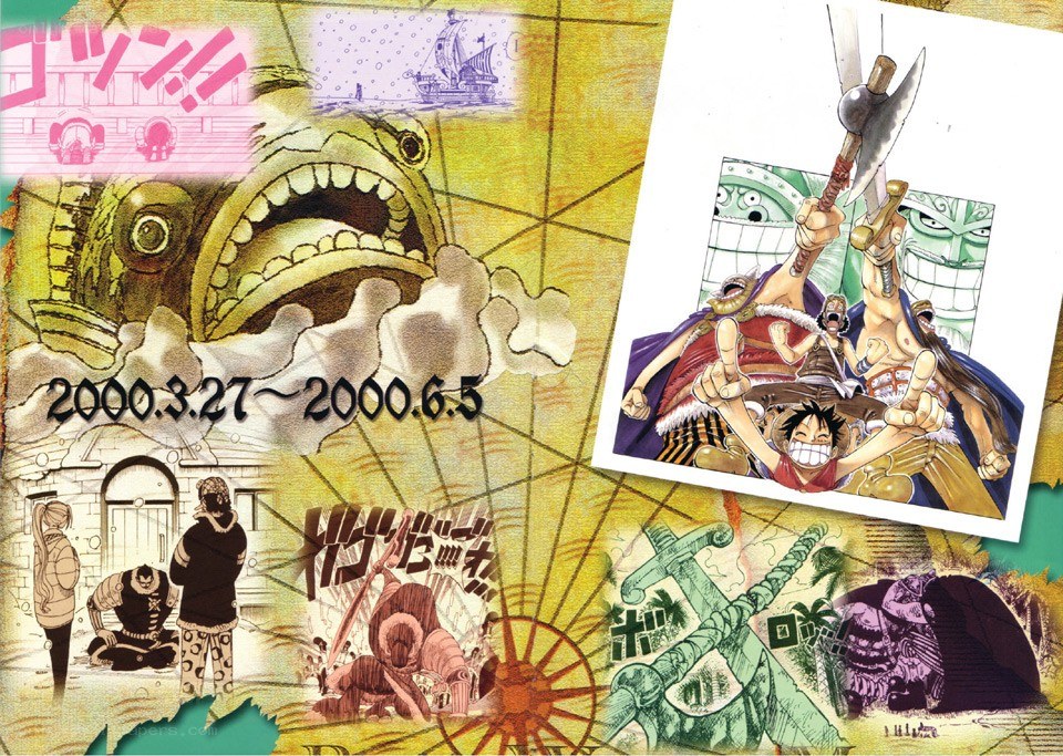 One Piece manga collage