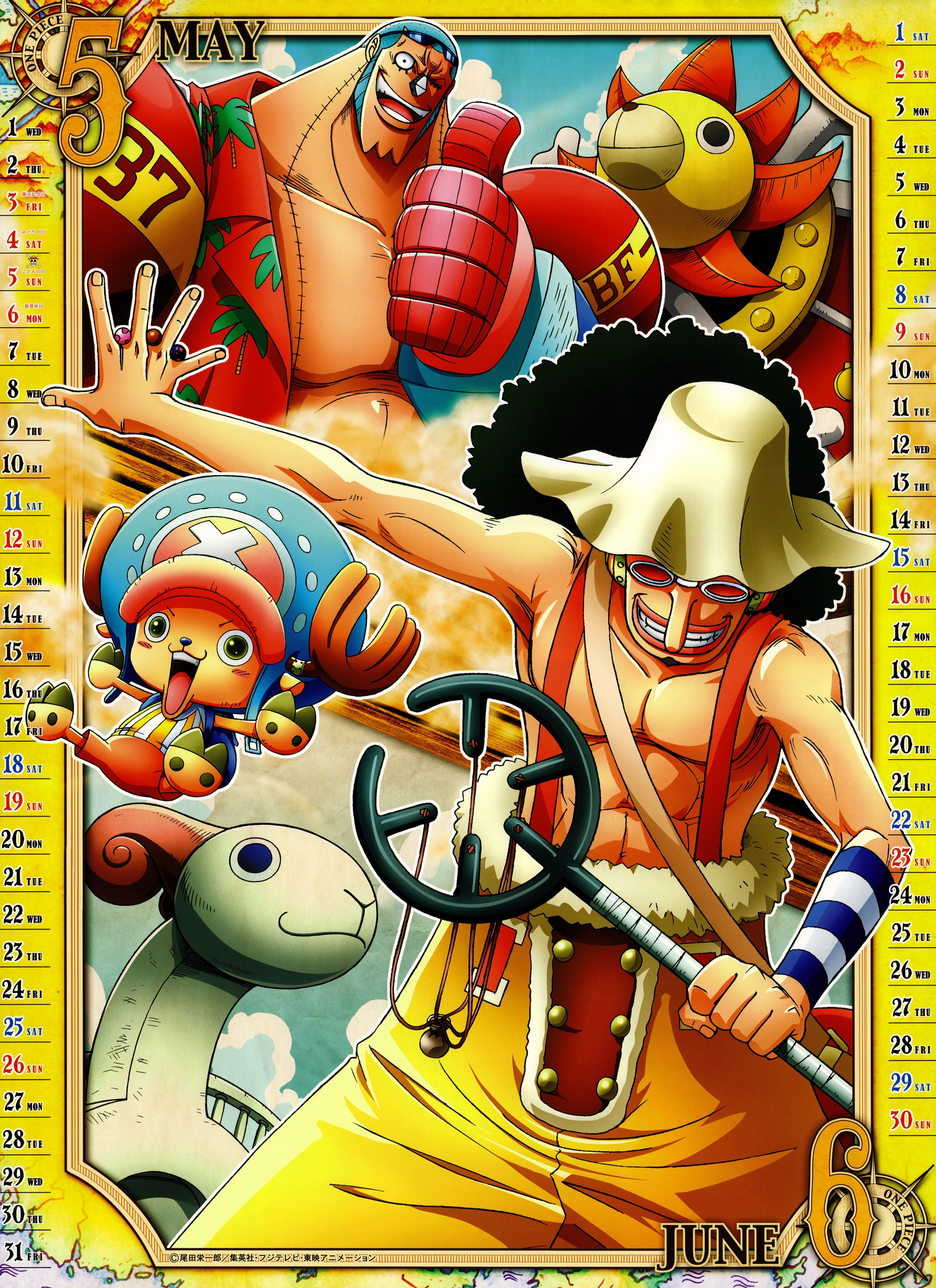 One Piece May-June calendar