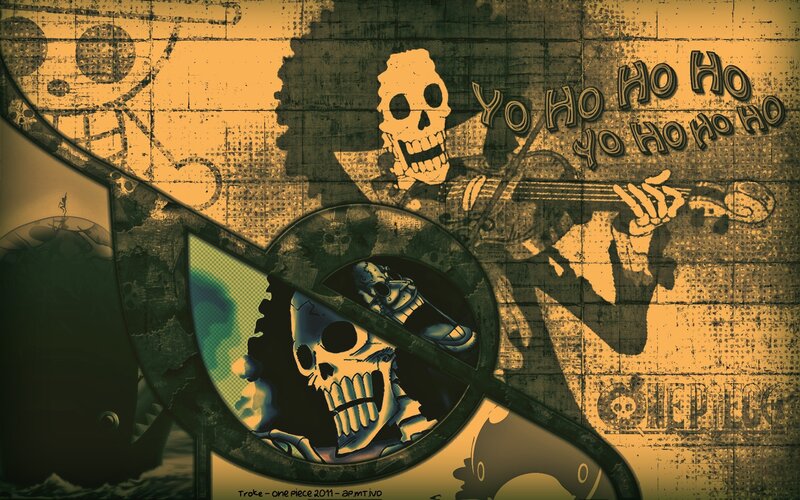 One Piece pirate skull art