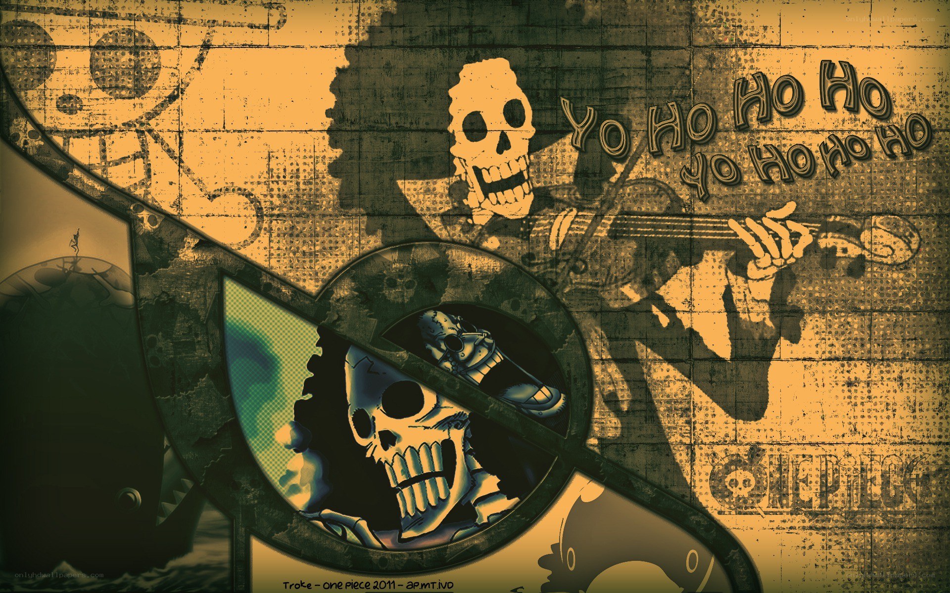 One Piece pirate skull art