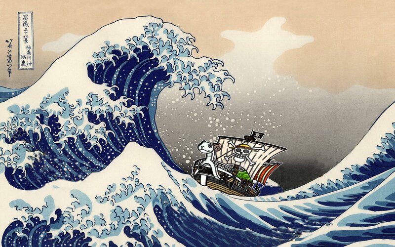 One Piece Ship in Wave