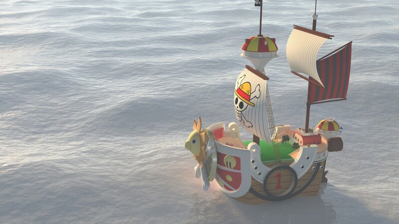 One Piece Ship on Ocean