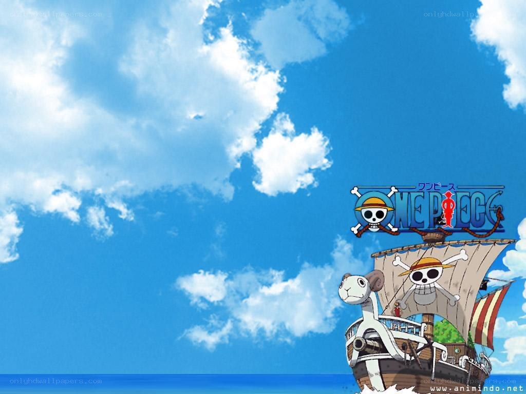 One Piece ship on the ocean