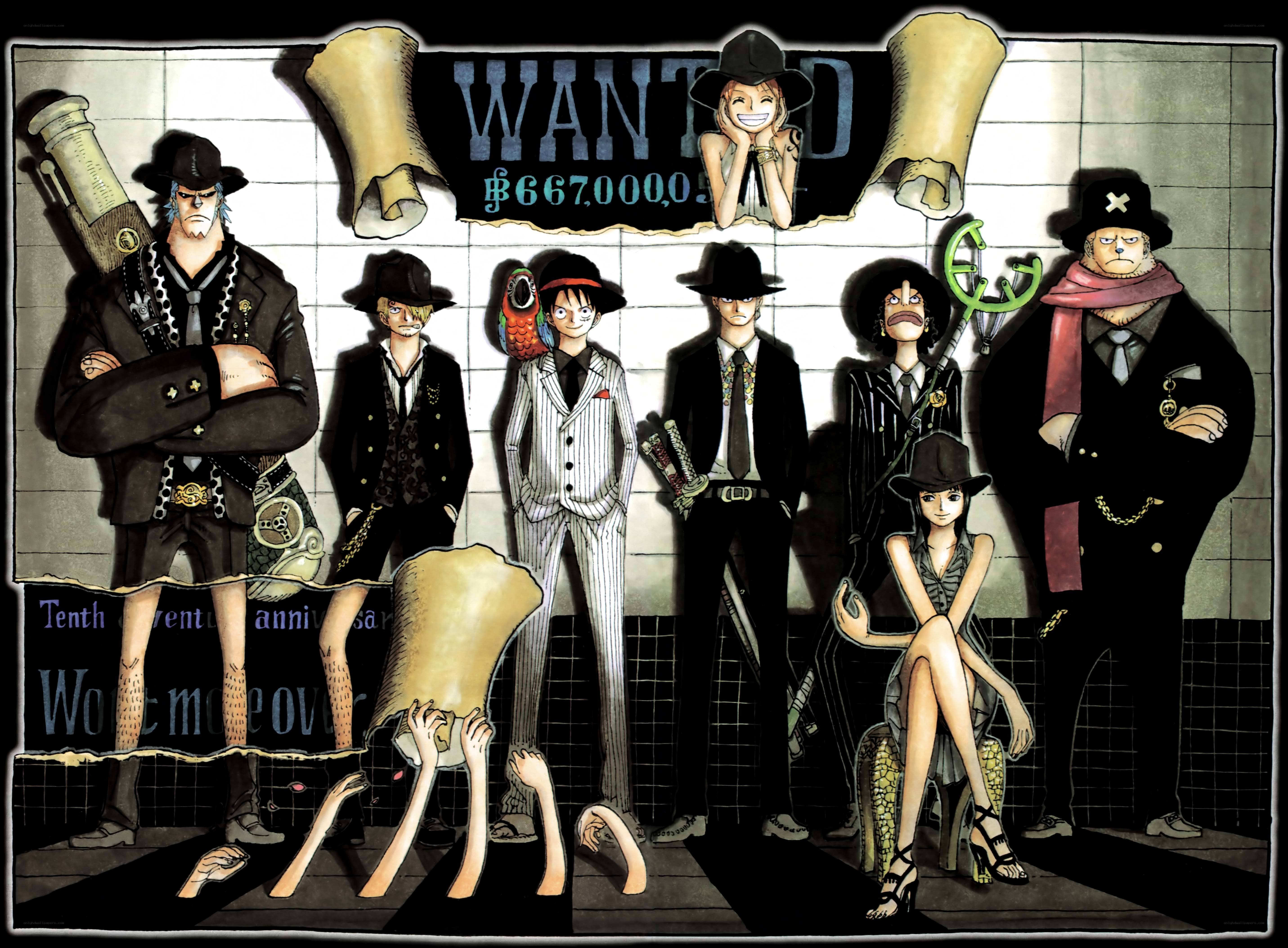 One Piece wanted poster art