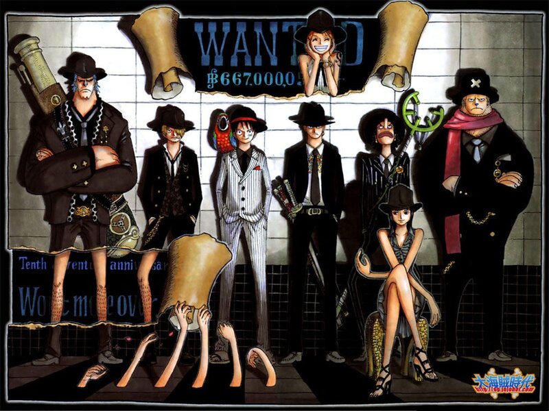 One Piece wanted poster art