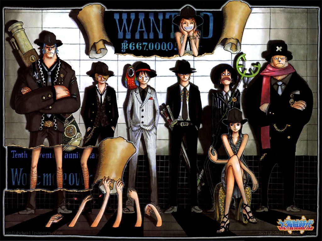 One Piece wanted poster art