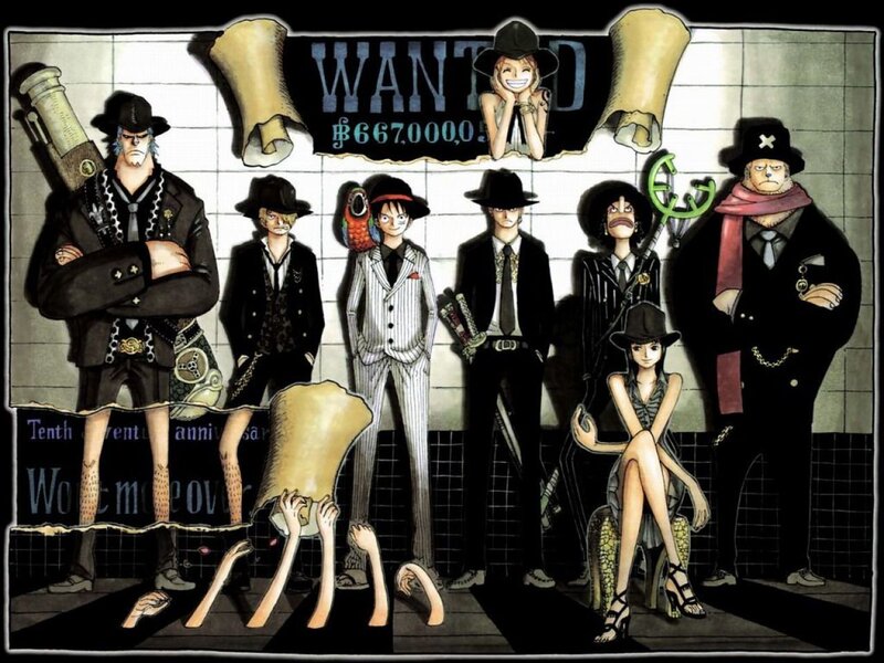 One Piece wanted poster art