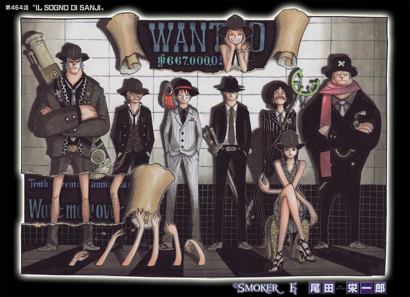 One Piece wanted posters
