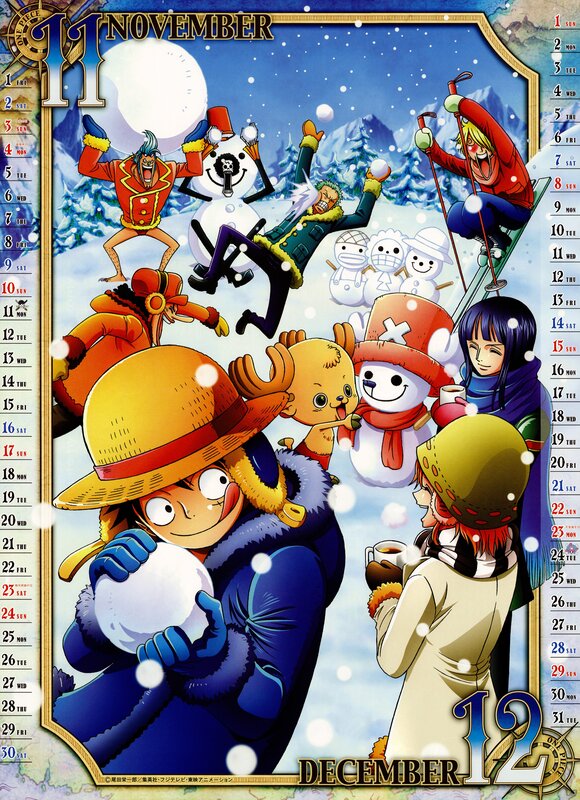One Piece winter scene