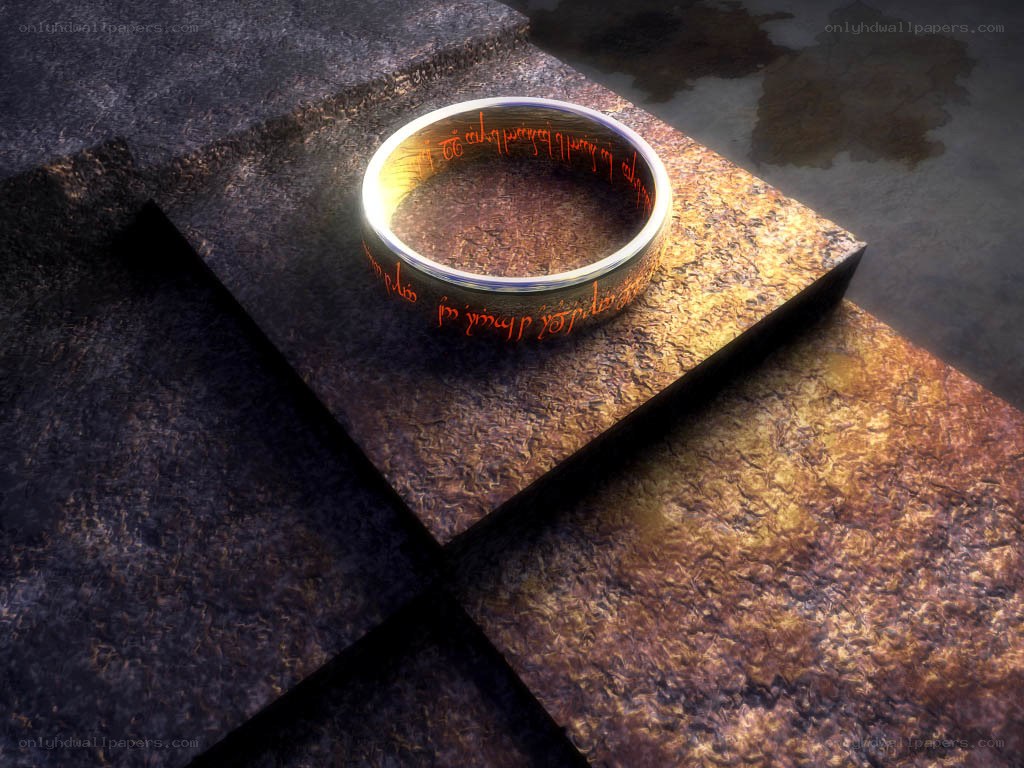 One Ring on stone pedestal