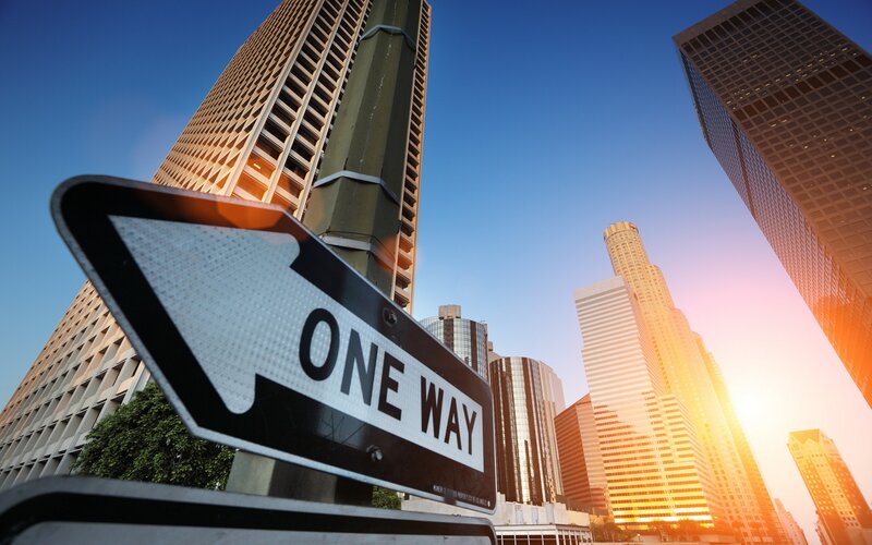 One Way Sign in City