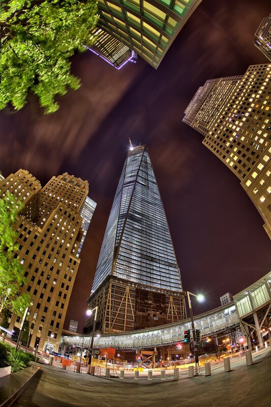 One World Trade Center — Black, Dramatic, Night, Photograph