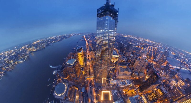 One World Trade Center — Blue, Dramatic, Night, Photograph, Cityscape, River