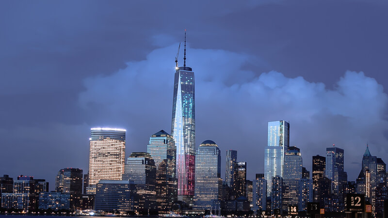 One World Trade Center — Blue, Dramatic, Night