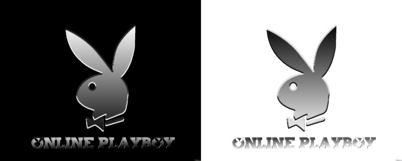 Online Playboy logo comparison