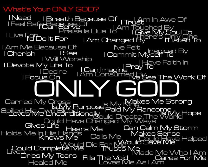Only God word cloud