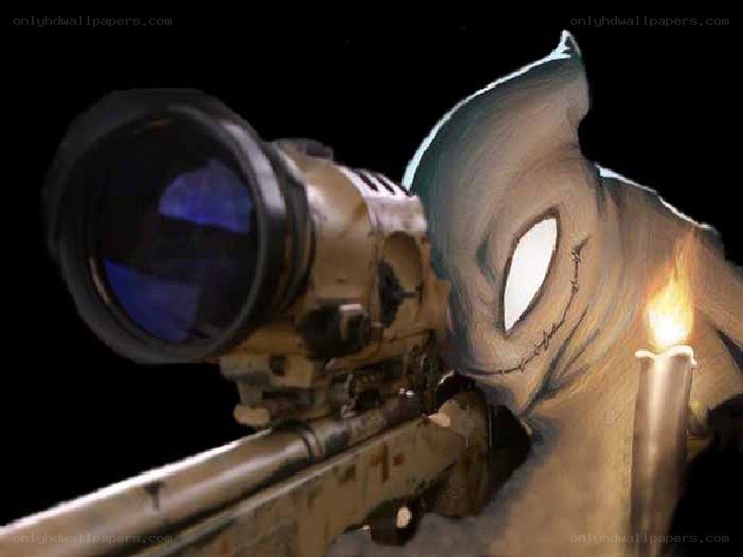 Oogie Boogie with sniper rifle