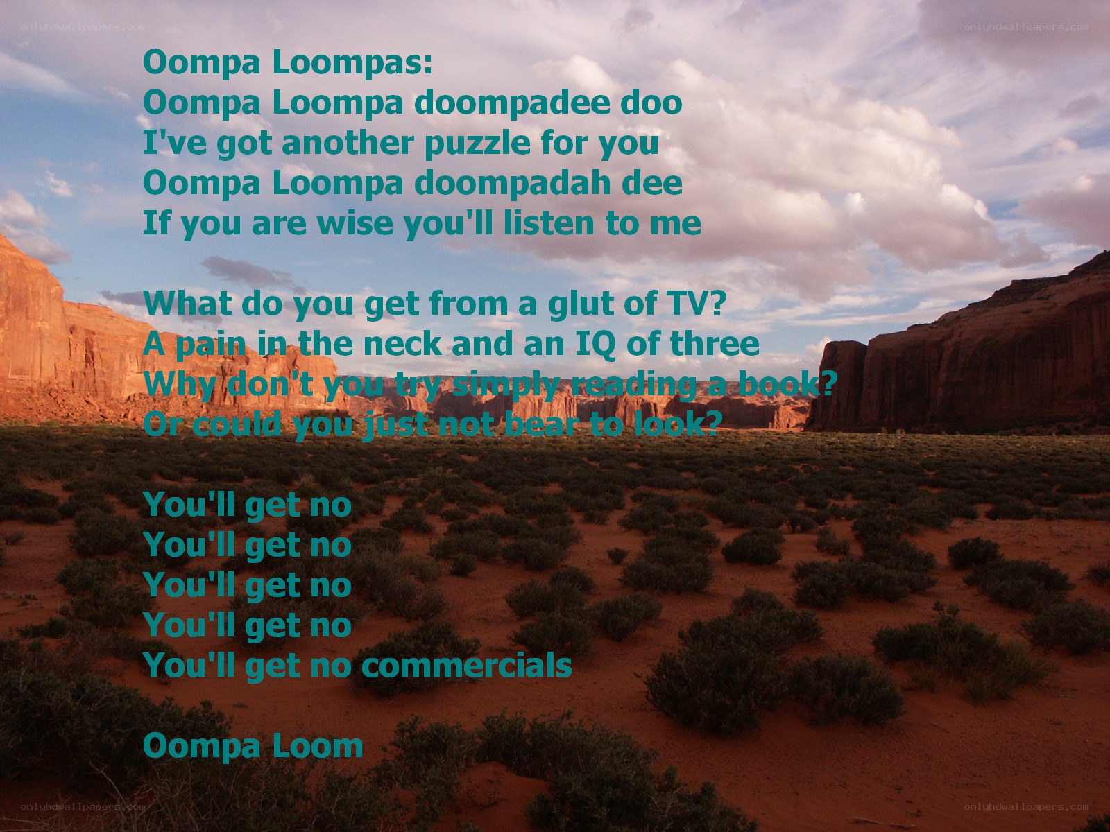 Oompa Loompas poem