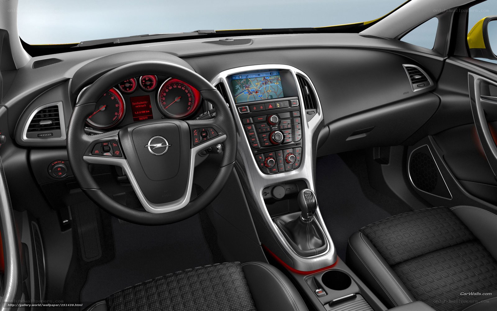 Opel Astra interior dashboard