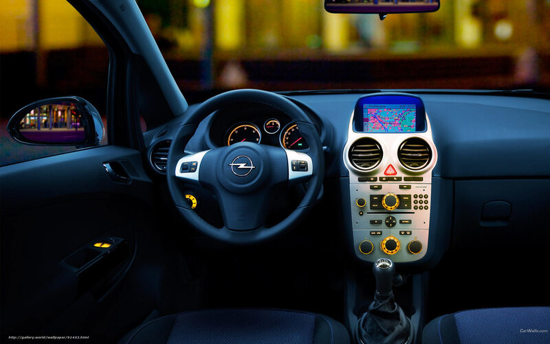 Opel car interior dashboard